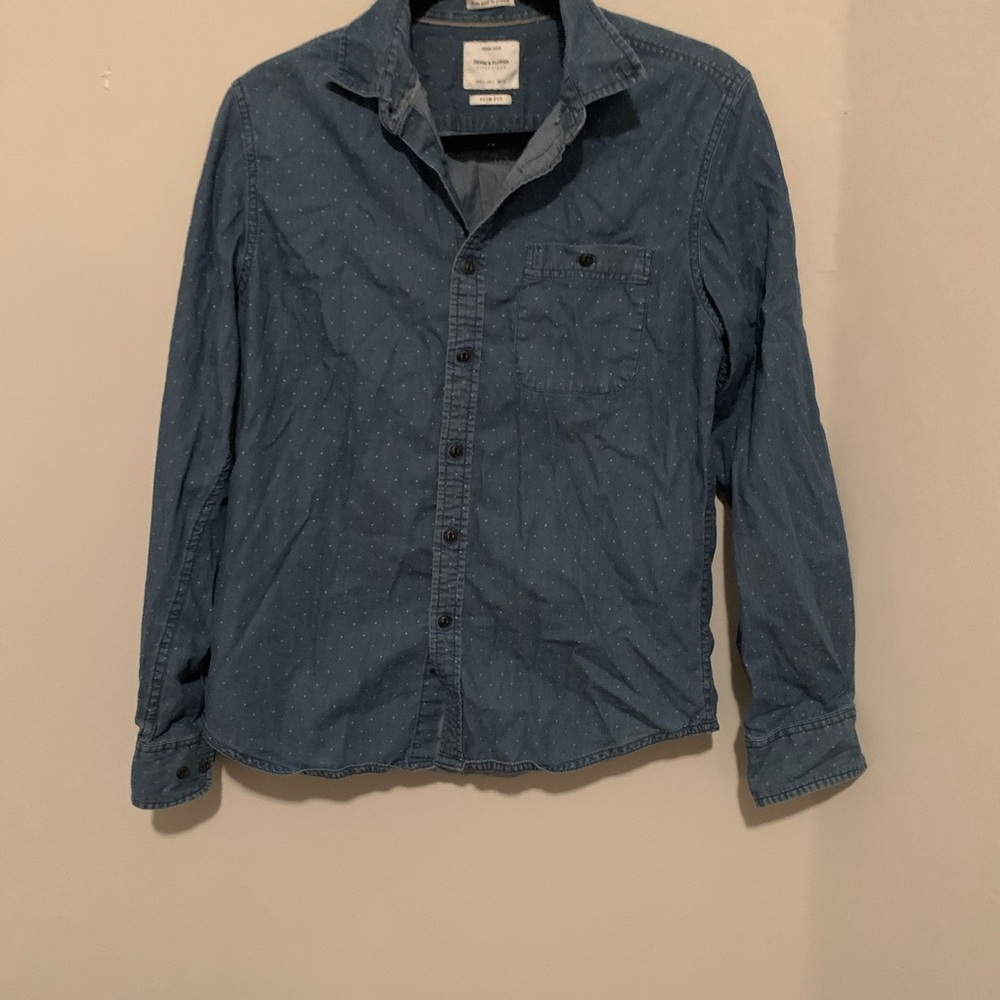 Ricky Singh denim & flower denim shirt